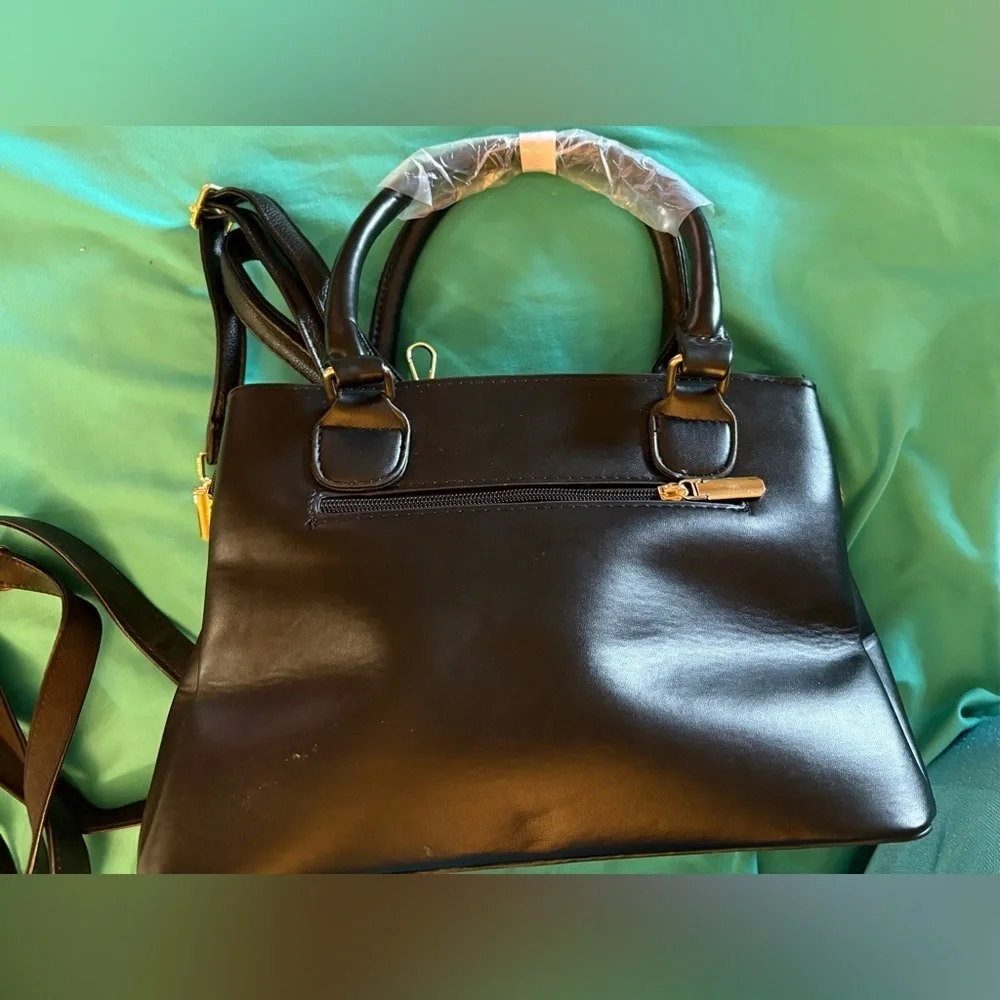 new- Classic Plaid Handbag  Gold Accents Detachable & Adjustable shoulder strap